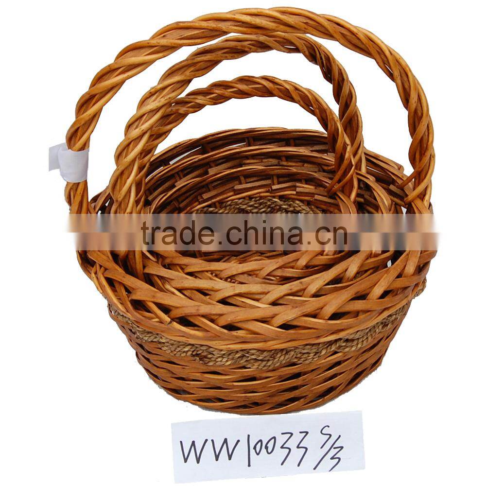 Ink round wicker willow basket willow basket wholesale small willow basket