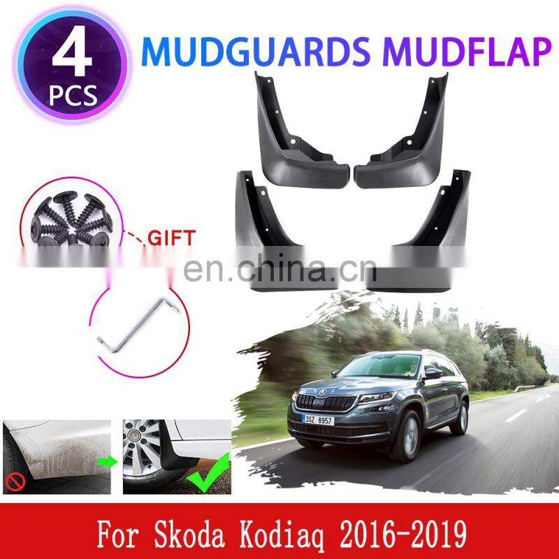4x for Skoda Kodiaq 2016 2017 2018 2019 Mudguards Mudflaps Fender Mud Flap Splash Mud Guards Protect Wheel Cover Car Accessories