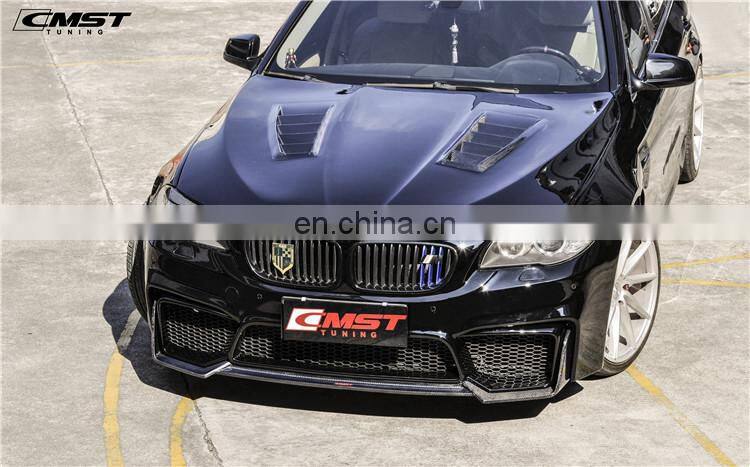Widebody kit for BMW 5 series F10 F18 CMST style front bumper rear bumper wide flare side skirts trunk spoiler fenders facelift