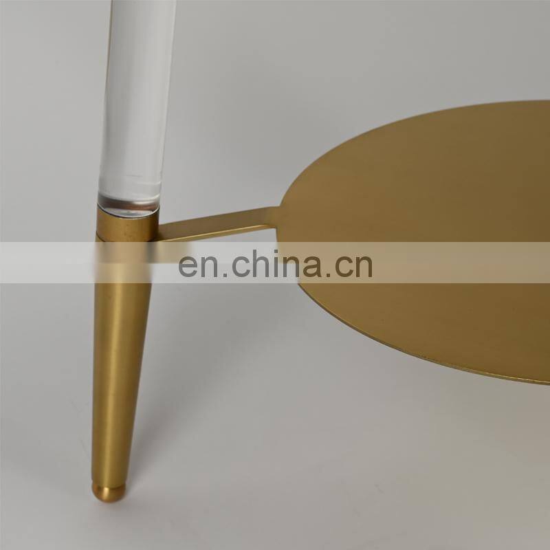 Simple three-legged bedside lamps with glass shade art supplies chrome lamp table light