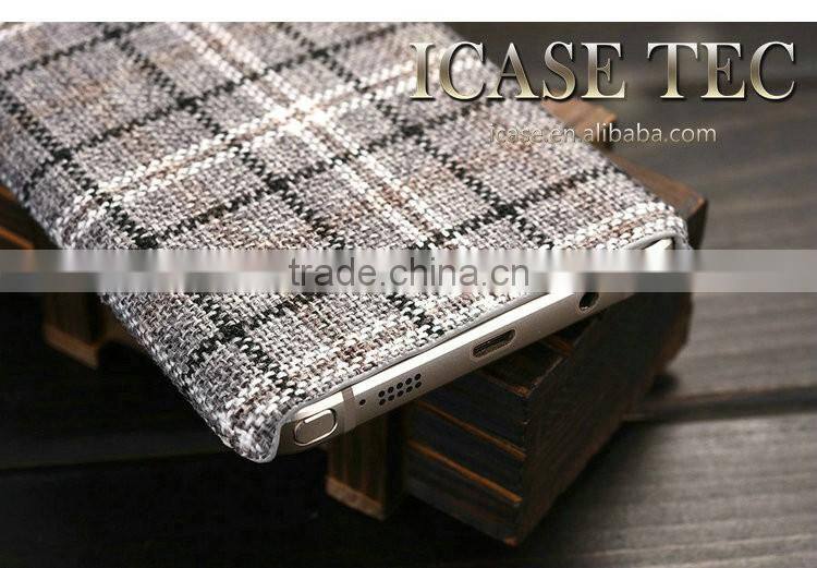 2016 New British Plaid Style Back Cover for Samsung Galaxy S6 Edge Plus, the Soft Cloth for Samsung Galaxy S6 Edge Plus Case