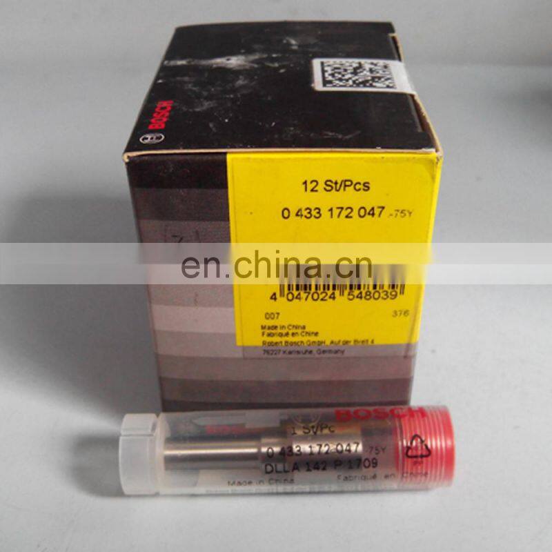 Original diesel fuel Injector nozzle DLLA142P1709, 0433172047 for common rail injector 0445120121