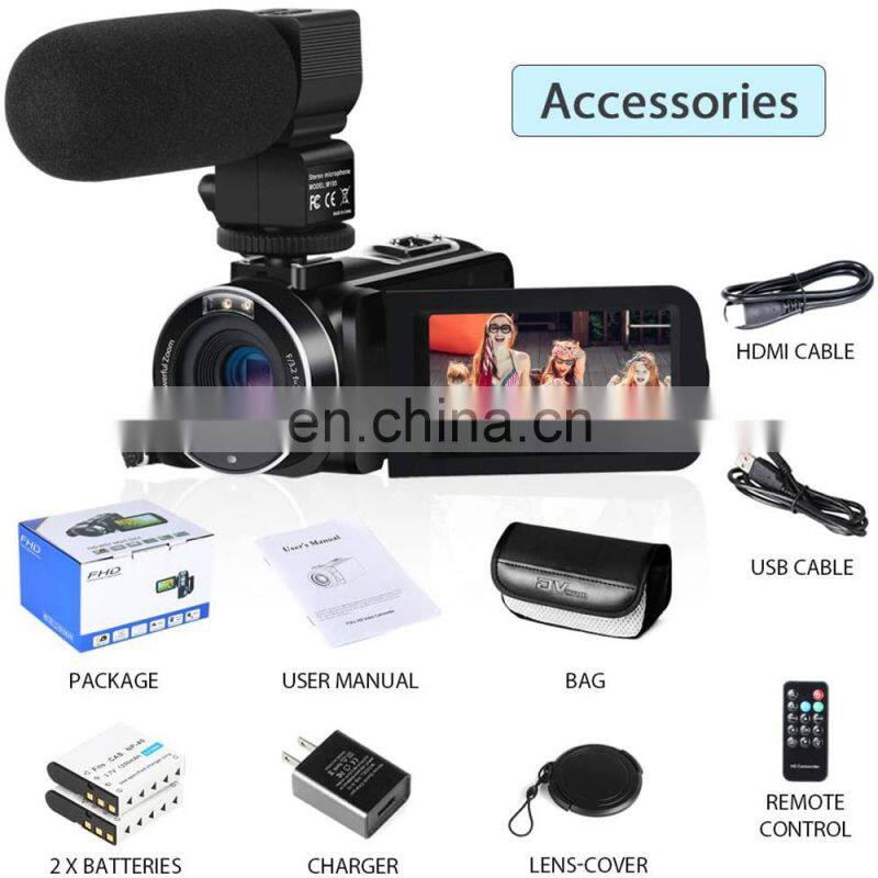 36MP 3.0 inch Touch Screen Night Vision IR 16X Digital ZOOM Youtube Vlogging Full HD wifi digital video camera
