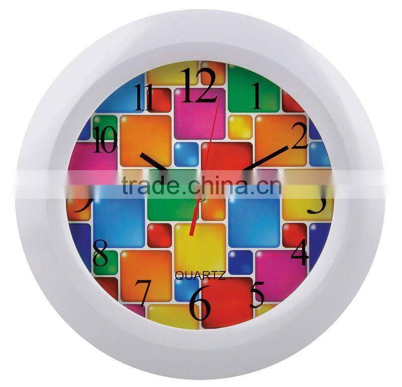 Round plastic wall clock