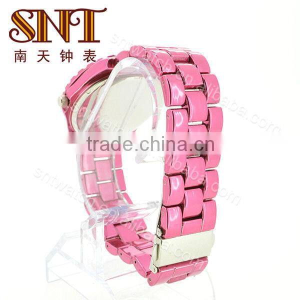 SNT-WQ028 quartz movement fashion stainless steel case back watch