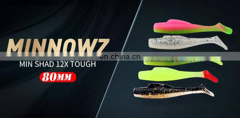 JOHNCOO 3pcs Floating TPE Soft Bait Custom Fishing Lure 180mm V-shape Split Tail Swimbait Worm Freshwater Fishing