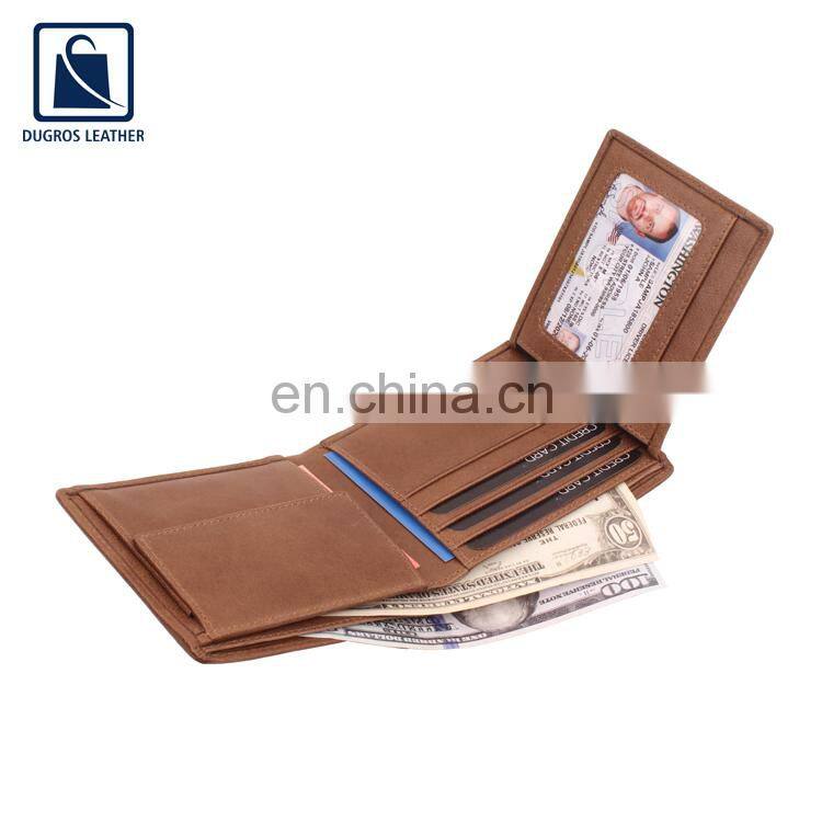 Attractive Pattern Hot Selling Premium Quality Fashion Designer Genuine Leather Wallet for Men