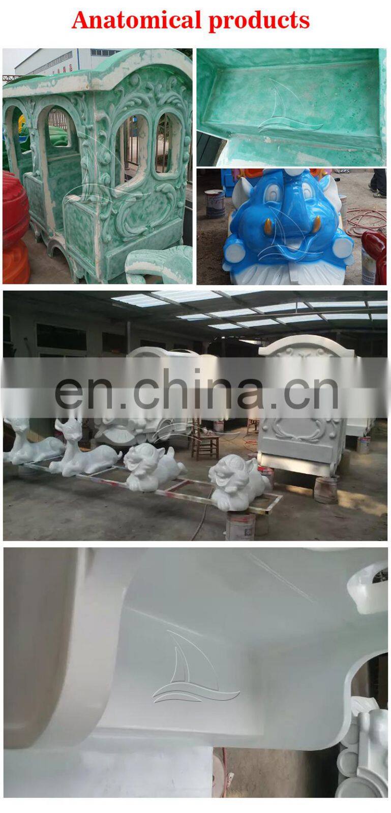 Amusement rides electric mini dinosaur on train for kids