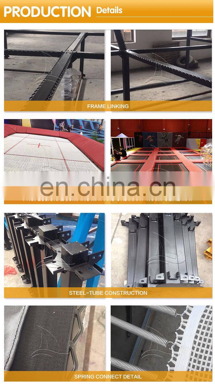 Children trampoline park with donuts slide Indoor children playground trampoline