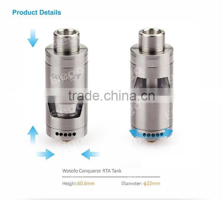Stock Available Wotofo Conqueror RTA/Conqueror RTA ,Wotofo RTA Dual Postless Build Deck
