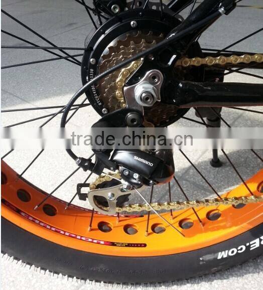 new 26"x 4.0 fat tire electrc bike riding on the beach bike or on the snow aluminum alloy frame li-ion battery