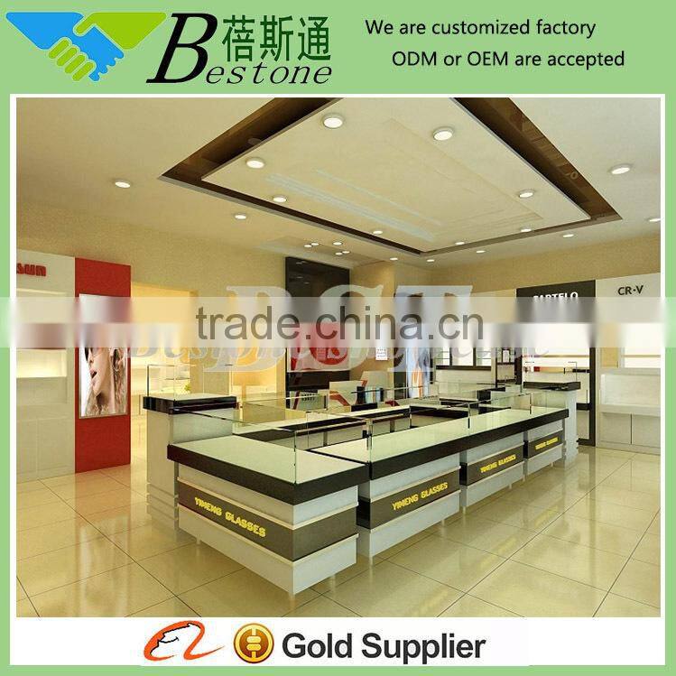 2015 high end wood optical display cabinets stand for eyewear store