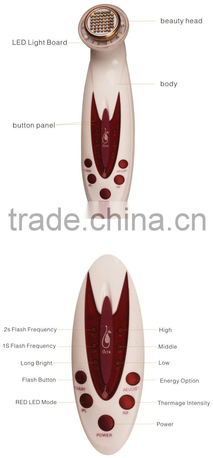 Personal care portable RF device with LED home use tripollar rf machine