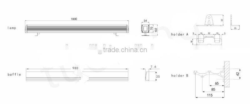 New Design RGBW LED Wall Washer Addressable DMX RGB LED Wall Washer Wireless Control