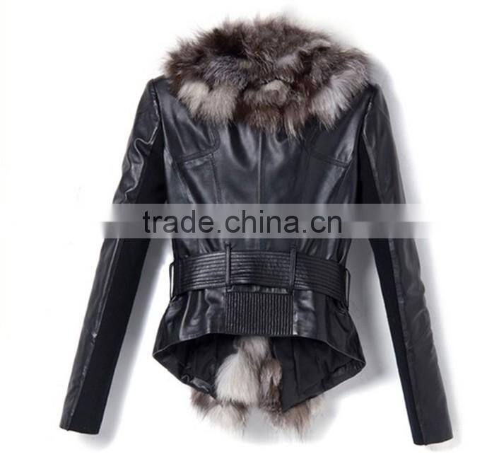 fox fur leather down