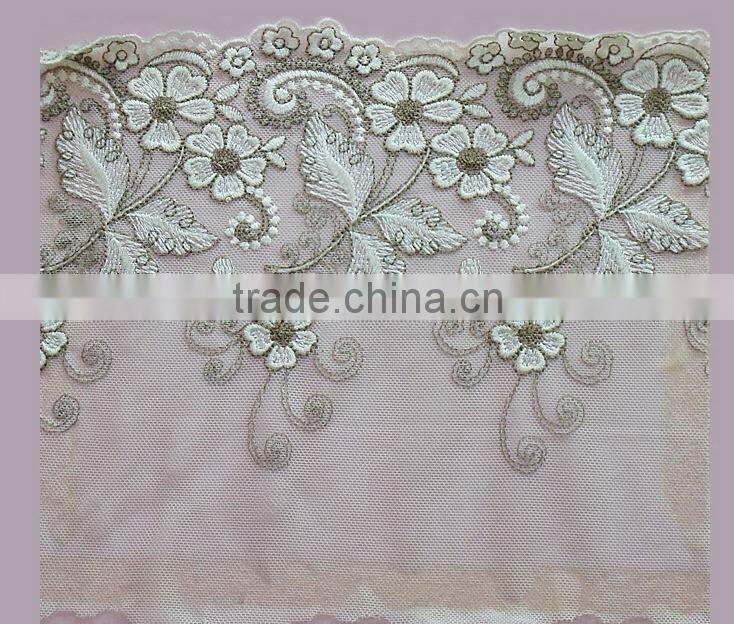 2015 new design polyester embroidery lace/lace fabric/swiss lace wholesale