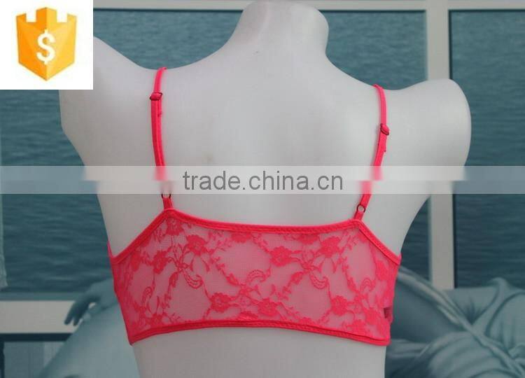 Top quality sale transparency teen bra top