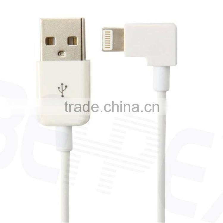 90 Degree MFI 8 Pin Male Data Multi Charge USB Cable