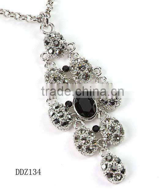 Heart matched necklace,Fashion diamond necklace,Cheap necklace charm