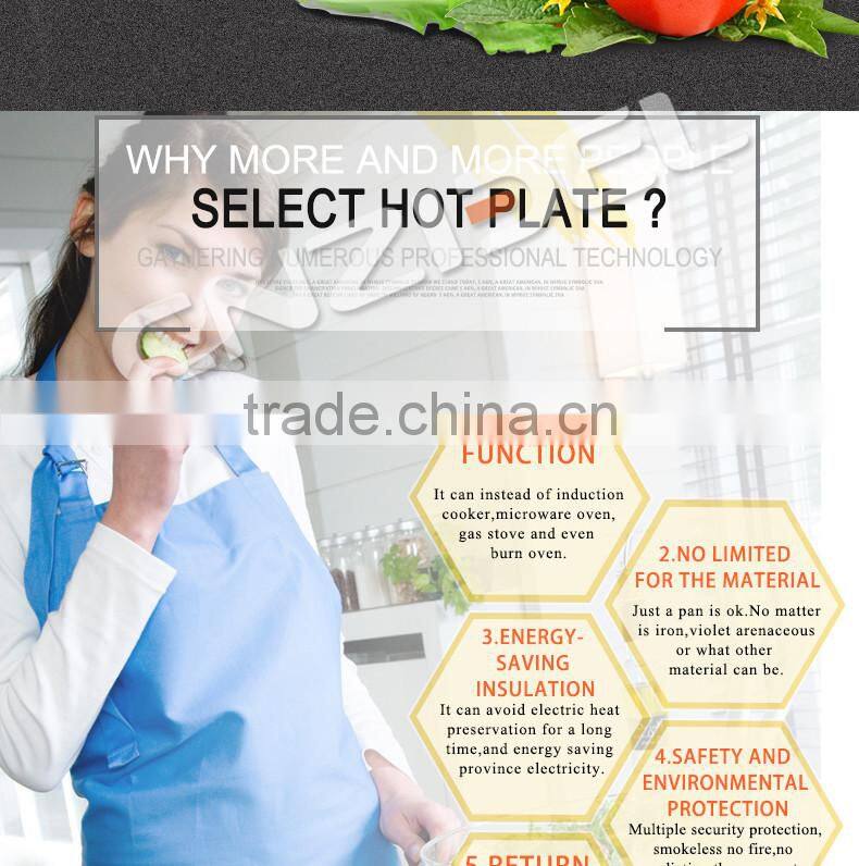 Double electric hot plate with solid cast iron heating element 2500W CNZIDEL