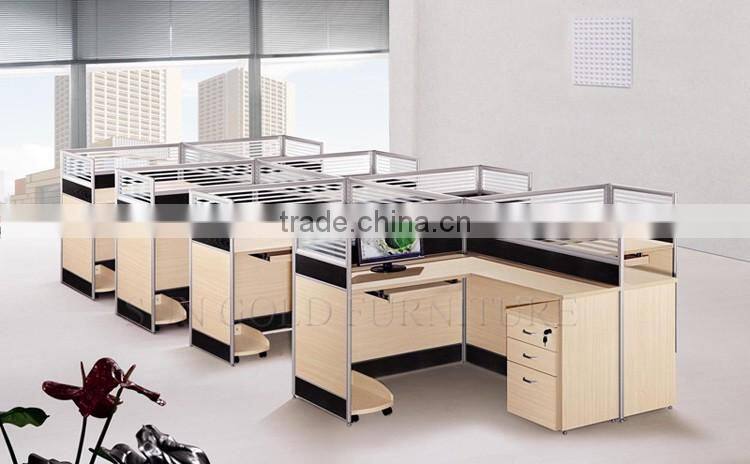 Modern melamine office furniture workstation design ( SZ-WSB305)