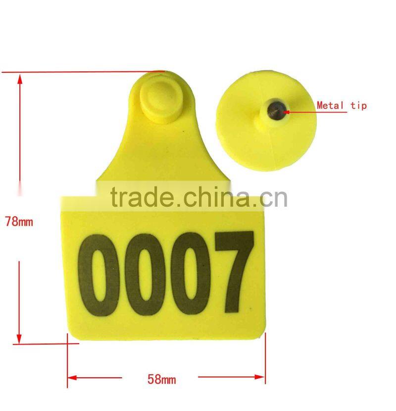 animal cow ear tag with TPU in H78mm W58mm)
