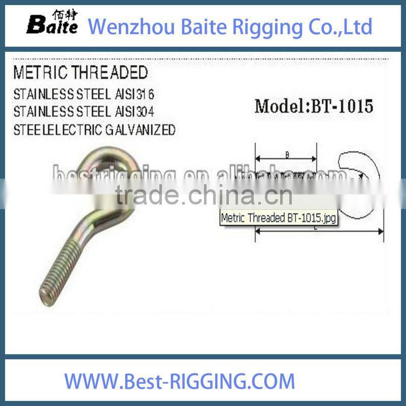 Sale Stainless Steel Aisi 316 304 Metric Threaded Hardware Q Hook Carabiner Rigging Screw Galvan