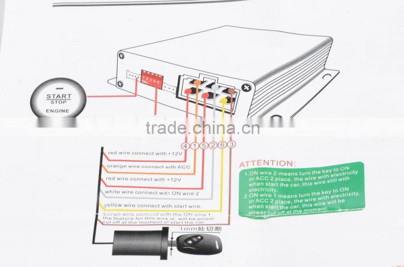 Fashion hot sell rfid passive keyless entry push button engine start system