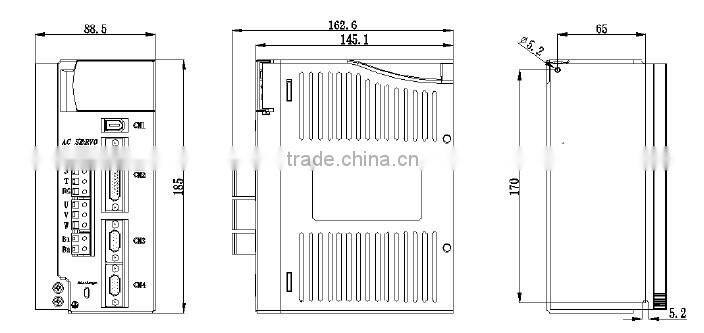 1.5KW 130mm ac servo motor and drive for cnc machine