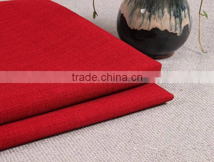 Factory Price Solid color thick cotton/linen sofa curtain tablecloth fabric