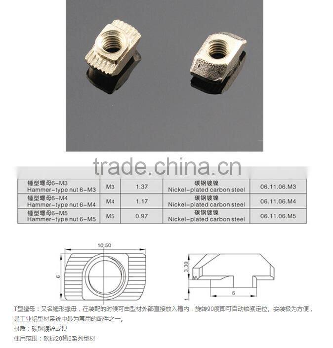 structural aluminum profiles fasteners