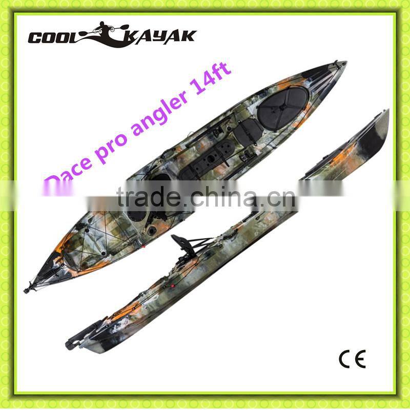 RAPIER-Single barato sea Kayak for exploration from Ningbo Cool Kayak Supplier sit-on top plastic kayak with rudder system