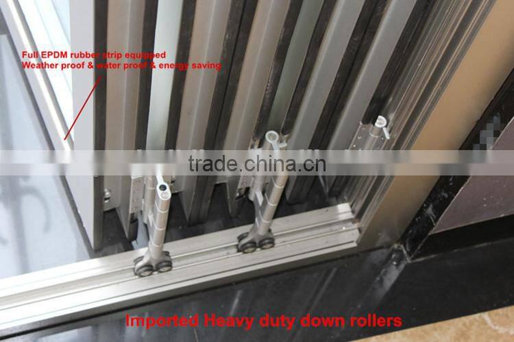 Outdoor folding screen door garage door large openning space & modern designed color