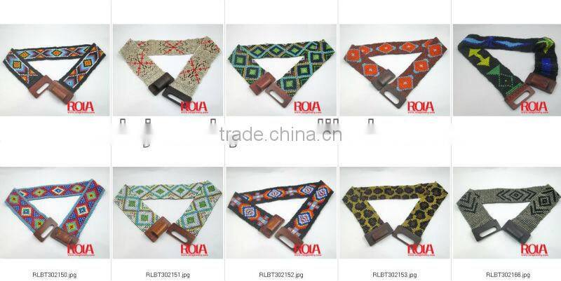 Imitation jewellery small glass seed beads pink tassels bracelets for children