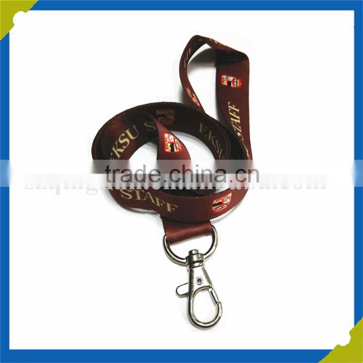 Custom logo smooth nylon detachable blank buckle lanyards