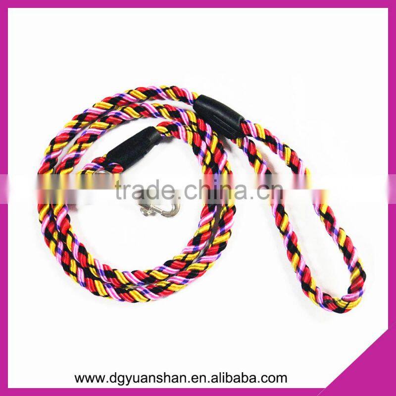 Top quality braided dog leash,colorful dog leash