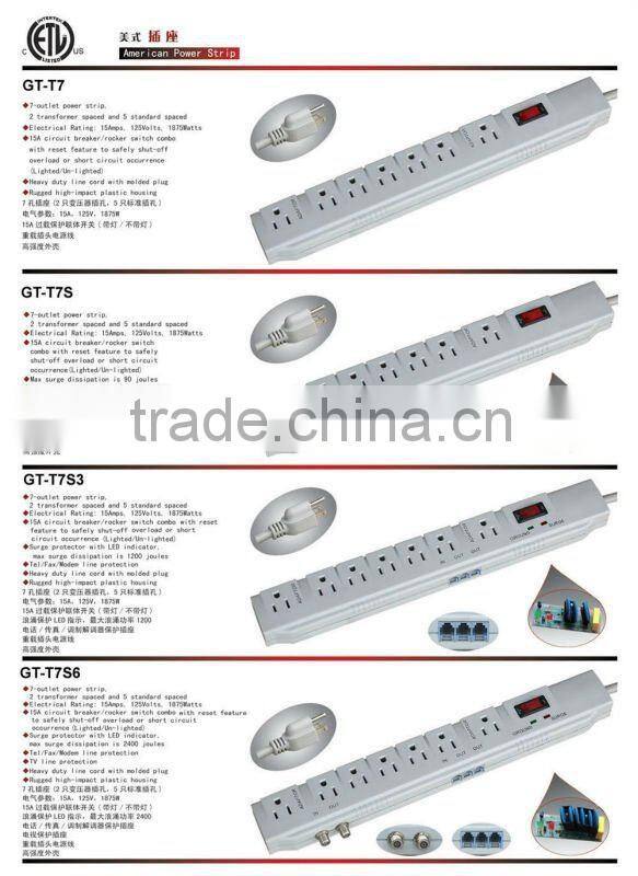 GT-T6S3 American Power Strip outlet power strip