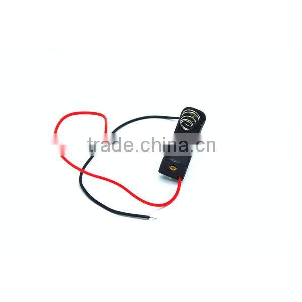 single N Cell (UM-5*1) Black Plastic Battery Holder With Wire Lead