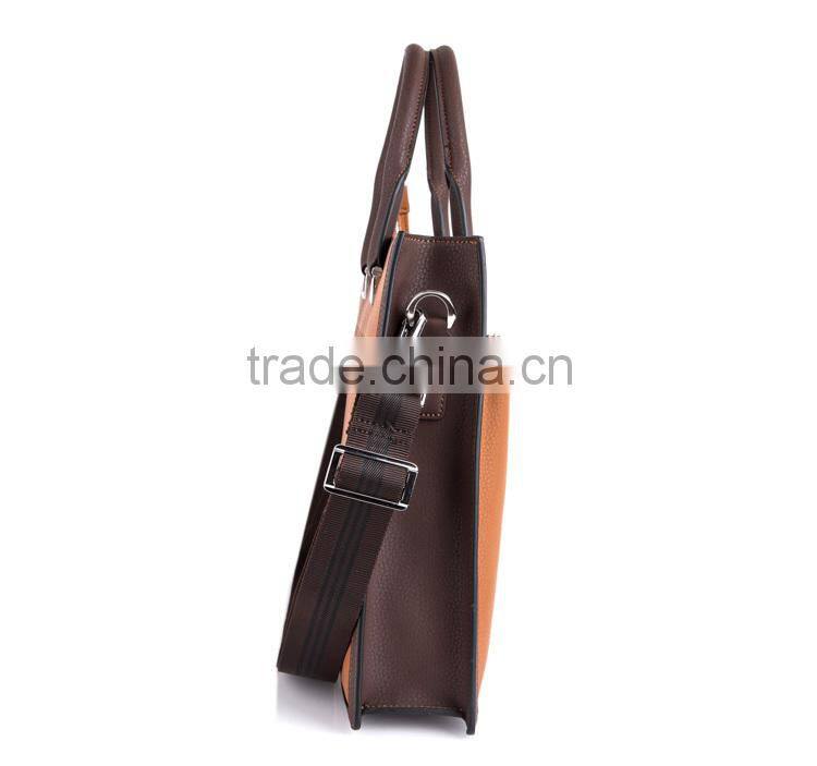 Alibaba wholesale brown top quality men leather shoulder bag branded handbag