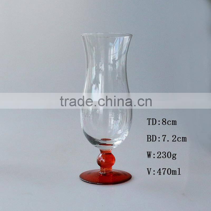 Promotion factory leadfree glass Bubble stem tulip beer drinking party bar glass