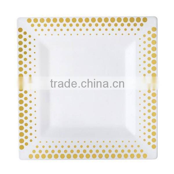 8'' Disposable Hot Dots Silver/Gold Plate