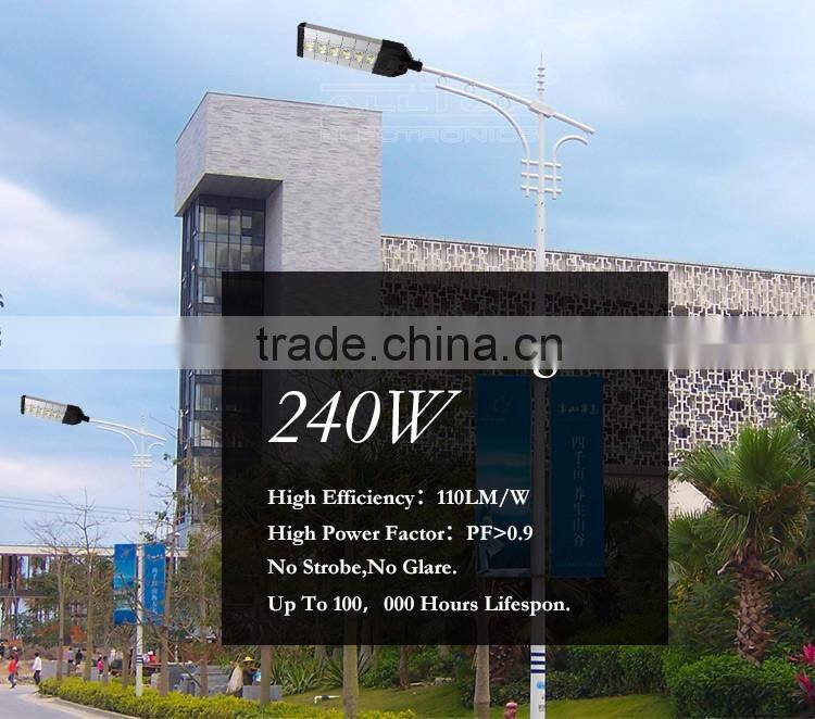 240watt Outdoor ip67 waterproof bridgelux cob led street light