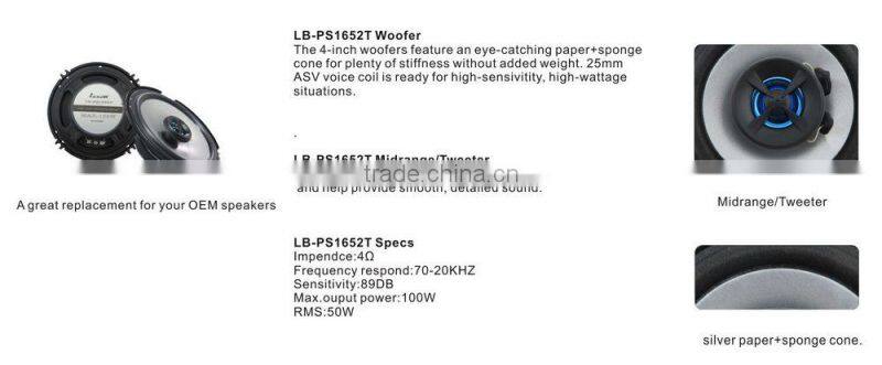 Coaxial Speaker car 6.5 inch Car Audio hot sale