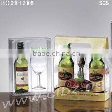 plastic wine packaging display box