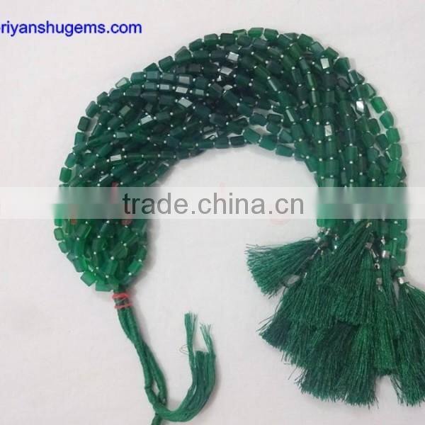 Green Onyx 4.75 mm Faceted Heart