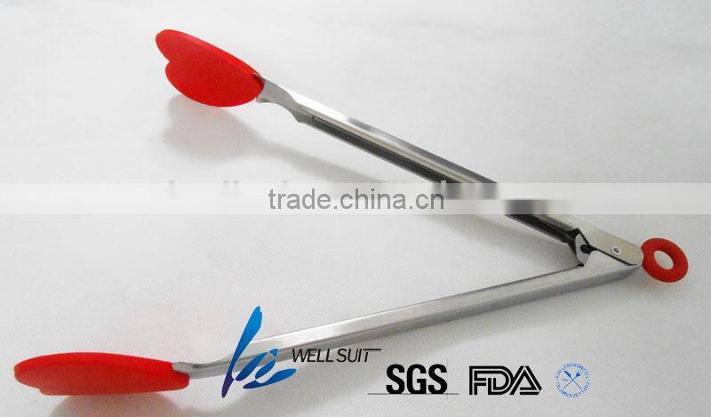 Fancy nylon uses of food tong in heart shape