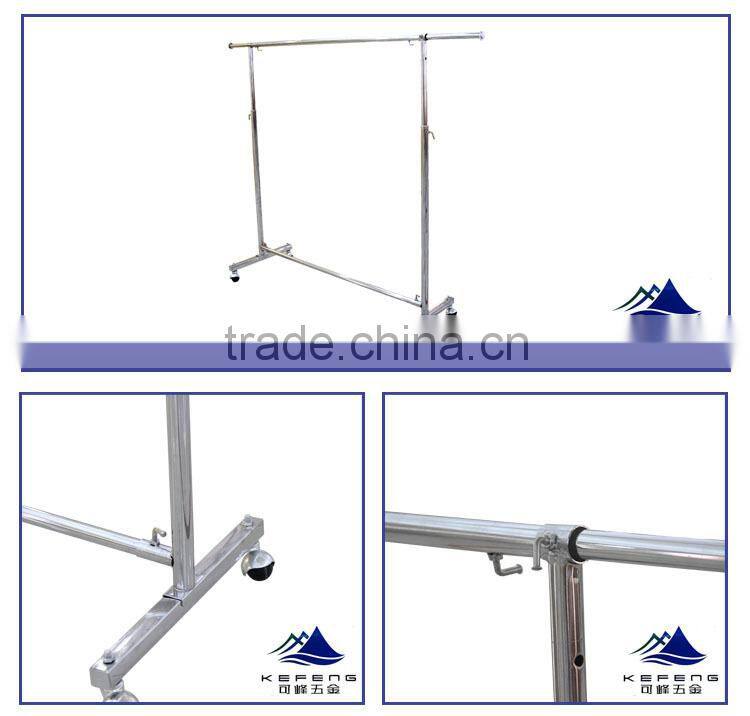 hot sale chrome garment display stand/hanging clothing KF-R059