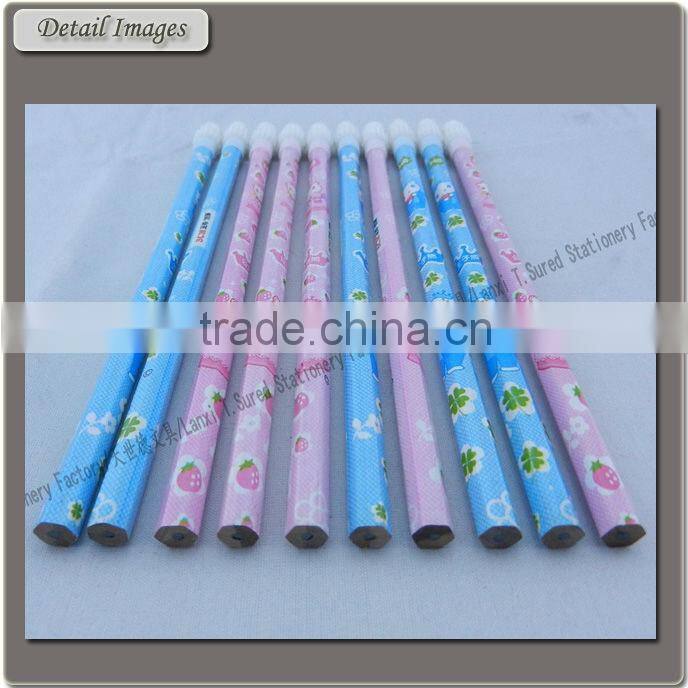 Custom Printed HB Pencil With Big Eraser