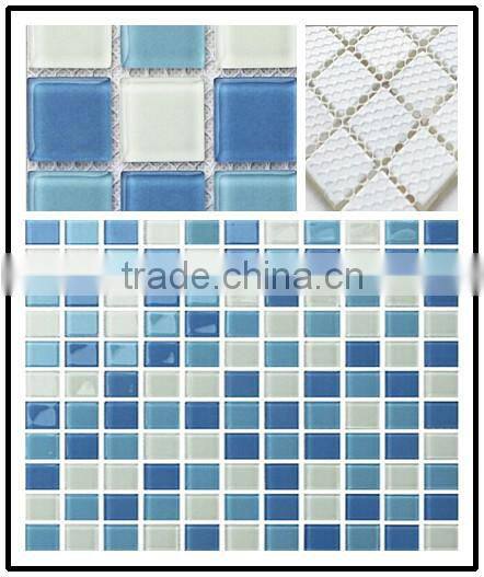 factory bule crystal glass mosaic tile