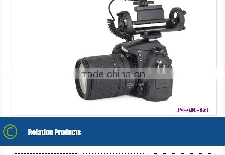 High performance broadcast DV dslr stereo microphone for studio interview